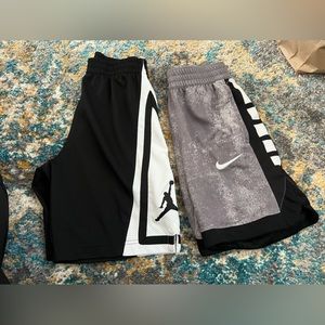 Boys Nike elite and Jordan shorts size small